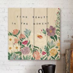Inspirational Floral Wood Wall Art