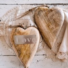 Inspirational Mango Wood Heart Ornament