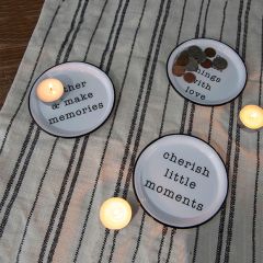 Inspirational Sayings Round Trinket Dish Set of 3