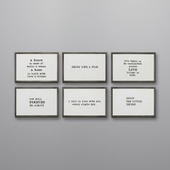Inspirational Tabletop Framed Phrases Set of 6