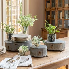 Intricate Round Display Risers, Set of 3