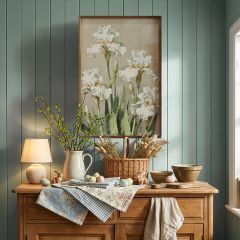 Iris Patch Framed Wall Decor