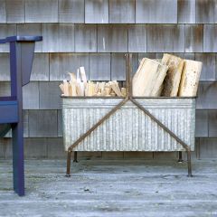 Iron Bucket Metal Firewood Holder