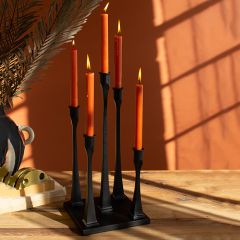 Iron Candelabra On Square Base