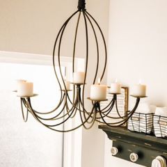 Iron Candle Chandelier Lantern