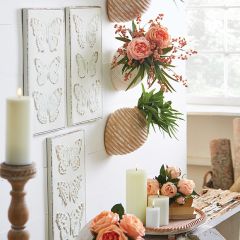 Iron Embossed Butterfly Wall Art Set of 3