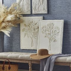 Iron Embossed Floral Metal Wall Art Set of 2