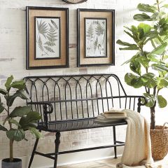 Iron Farmhouse Bench