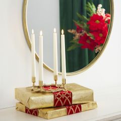 Iron Holy Leaf Taper Candle Holder