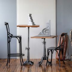 Iron Prong Pedestal Cafe Table