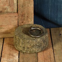 Iron Ring Rustic Stone Doorstop