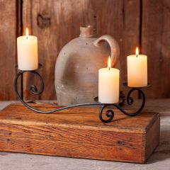 Iron Scroll 3 Pillar Candle Holder