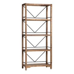 Iron Triangles 4 Shelf Bookcase