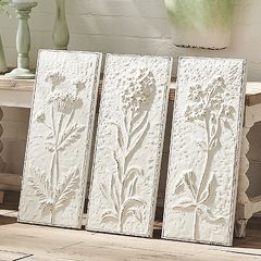 Iron Wildflower Wall Art Set of 3