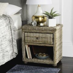 Island Inn Wicker Nightstand
