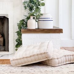 Ivory Classic Cottage Square Floor Cushion