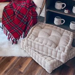 Ivory Classic Cottage Square Floor Cushion