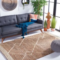 Ivory Diamond Jute Area Rug