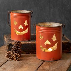 Jack O Lantern Bucket With Handle Set of 2