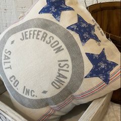 Jefferson Island Salt Co Patriotic Accent Pillow