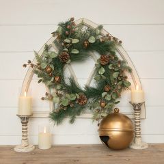 Jingle Bell Pine And Eucalyptus Wreath
