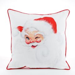 Jolly Santa Face Christmas Accent Pillow