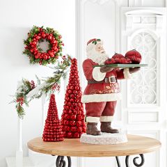 Jolly Santa With Serving Tray