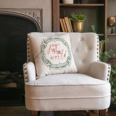Joy to the World Christmas Accent Pillow