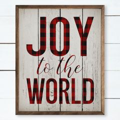 Joy To The World Framed Holiday Wall Sign