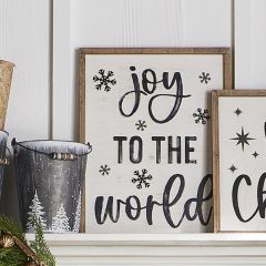 Joy To The World Snowflake Wall Art