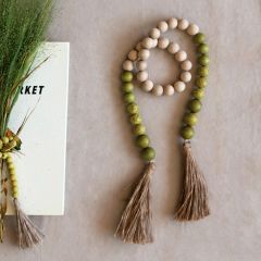 Jute Tasseled Shell Bead Garland
