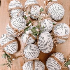 Jute Wrapped Book Print Eggs