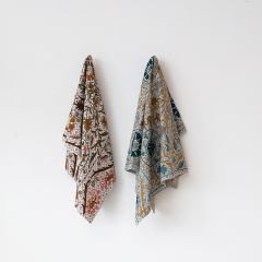 Kantha Stitch Embroidered Throw Blanket