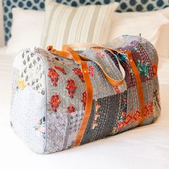 Kantha Stitch Patchwork Duffle Bag