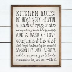 Kitchen Rules Wall Art