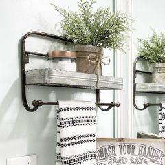 Kitchen Wall Shelf With Towel Rack