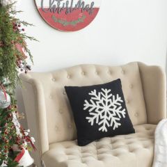 Knit Snowflake Throw Pillow