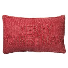 Knobby Merry Christmas Accent Pillow