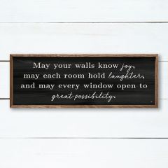 Know Joy Framed Inspirational Wall Sign