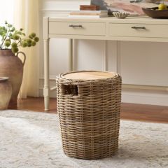 Kubu Top Woven Accent Stool