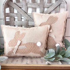 Lace Bow Bunny Accent Pillow