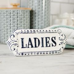 Ladies Wall Plaque Bathroom Sign