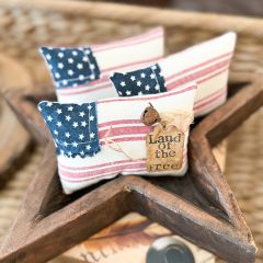Land Of The Free Cotton Flag Bowl Filler Set of 3