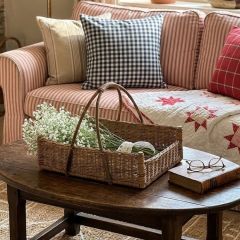 Large Handled Natural Rattan Display Basket