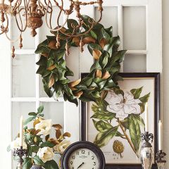 Large Southern Magnolia Leaf Wreath
