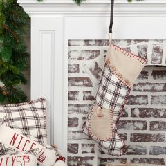 Large Urban Plaid Stocking With Pocket Set of 2