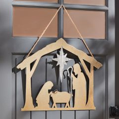 Laser Cut Nativity Door Hanger