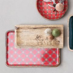 Laser Cut Reindeer Wood Tray