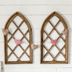 Lattice Arch Window Set of 2
