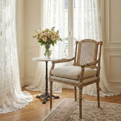 Lattice Back Cushioned Arm Chair